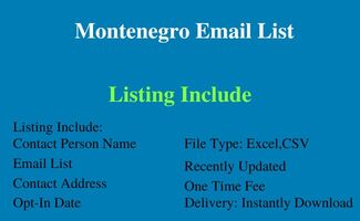 Montenegro email list
