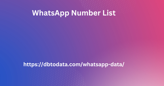 WhatsApp Number List