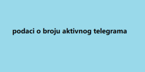 podaci o broju aktivnog telegrama