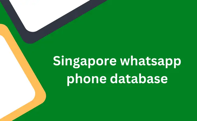 Singapore whatsapp phone database